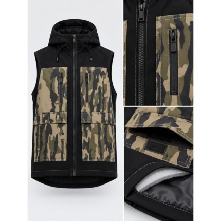 Custom Men Camo Technical Snow Vest