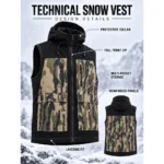 Custom Men Camo Technical Snow Vest