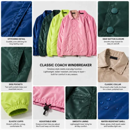 Custom Lightweight Coach Windbreaker
