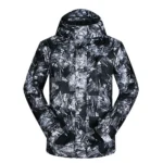 Custom Black Snow Printed Jacket