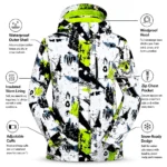 Custom Neon Graffiti Pro Ski & Snowboard Jacket