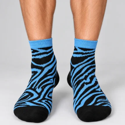 Custom Zebra Print Ankle Socks